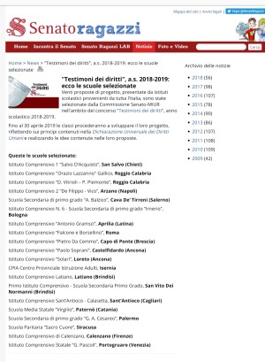 senato testimoni dei diritti